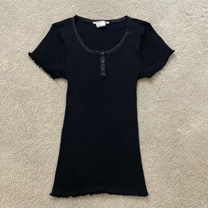 Gerard Darel black silk top size 3